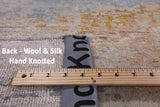 Modern Hand Knotted Wool & Silk Rug - 8' 10" X 12' 0" - Golden Nile