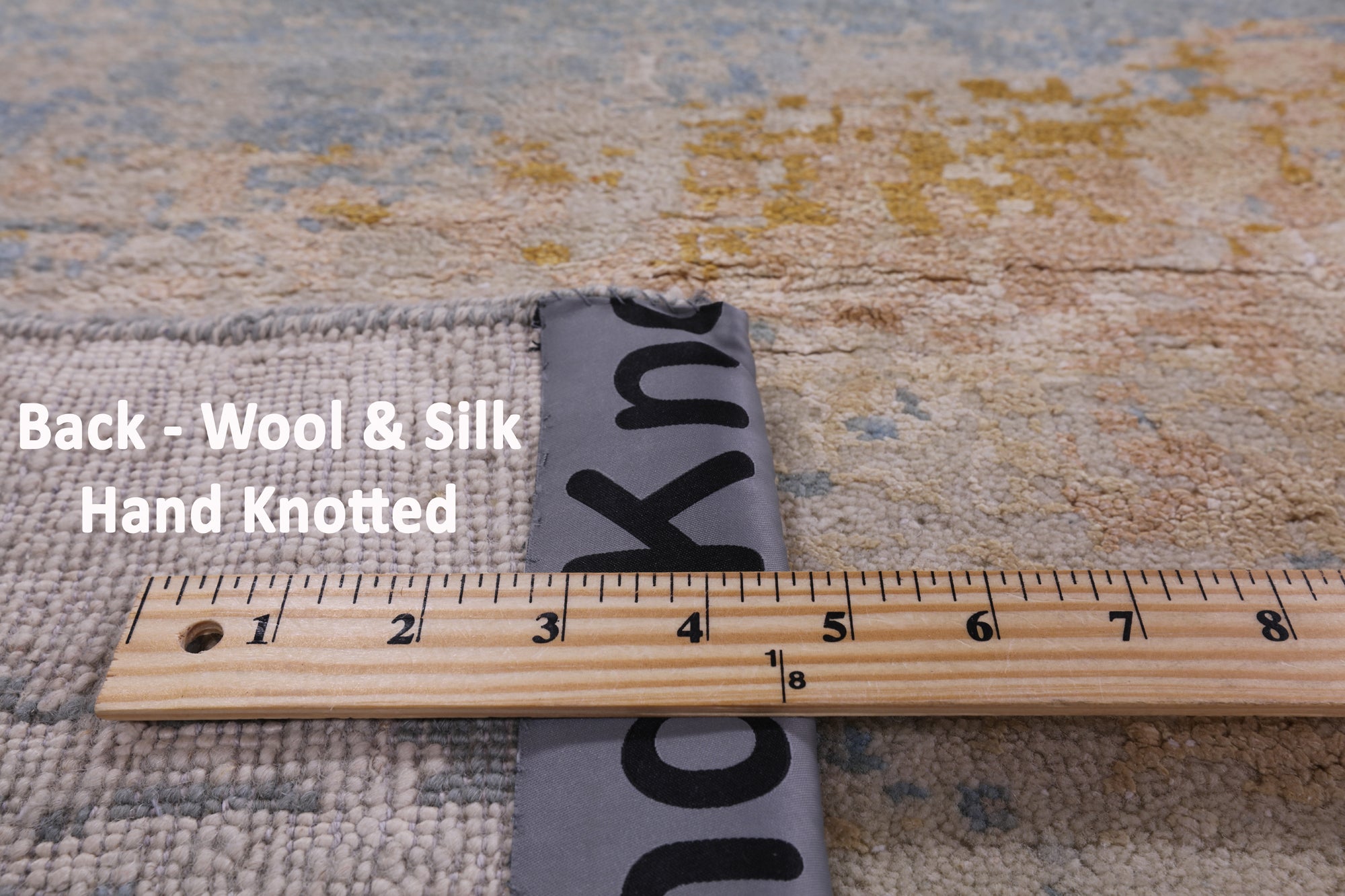 Modern Hand Knotted Wool & Silk Rug - 8' 10" X 12' 0" - Golden Nile