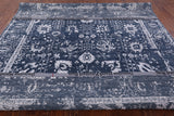 Grey Modern Hand Knotted Wool & Silk Rug - 8' 0" X 9' 8" - Golden Nile