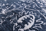Grey Modern Hand Knotted Wool & Silk Rug - 8' 0" X 9' 8" - Golden Nile