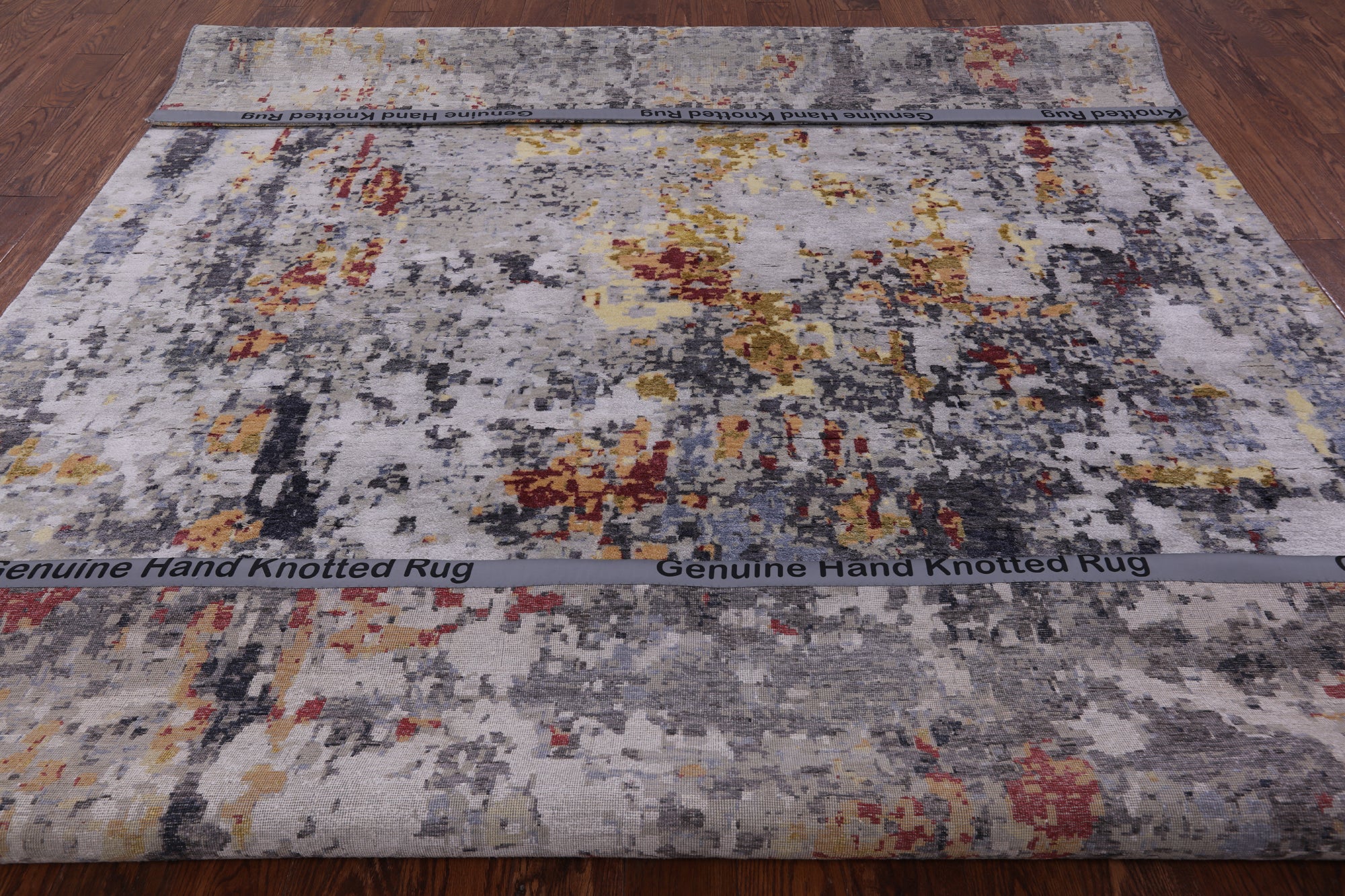 Modern Hand Knotted Wool & Silk Rug - 8' 0" X 10' 0" - Golden Nile