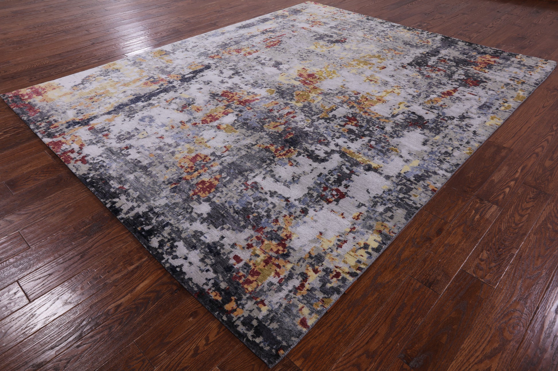 Modern Hand Knotted Wool & Silk Rug - 8' 0" X 10' 0" - Golden Nile