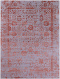 Grey Persian Handmade Wool & Silk Rug - 9' 0" X 12' 0" - Golden Nile