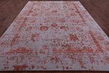 Grey Persian Handmade Wool & Silk Rug - 9' 0" X 12' 0" - Golden Nile