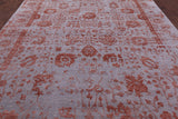 Grey Persian Handmade Wool & Silk Rug - 9' 0" X 12' 0" - Golden Nile