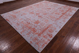 Grey Persian Handmade Wool & Silk Rug - 9' 0" X 12' 0" - Golden Nile
