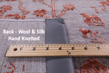 Grey Persian Handmade Wool & Silk Rug - 9' 0" X 12' 0" - Golden Nile