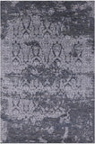 Grey Modern Handmade Wool & Silk Rug - 5' 11" X 9' 0" - Golden Nile