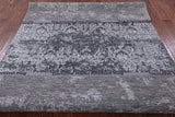 Grey Modern Handmade Wool & Silk Rug - 5' 11" X 9' 0" - Golden Nile