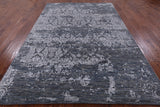 Grey Modern Handmade Wool & Silk Rug - 5' 11" X 9' 0" - Golden Nile