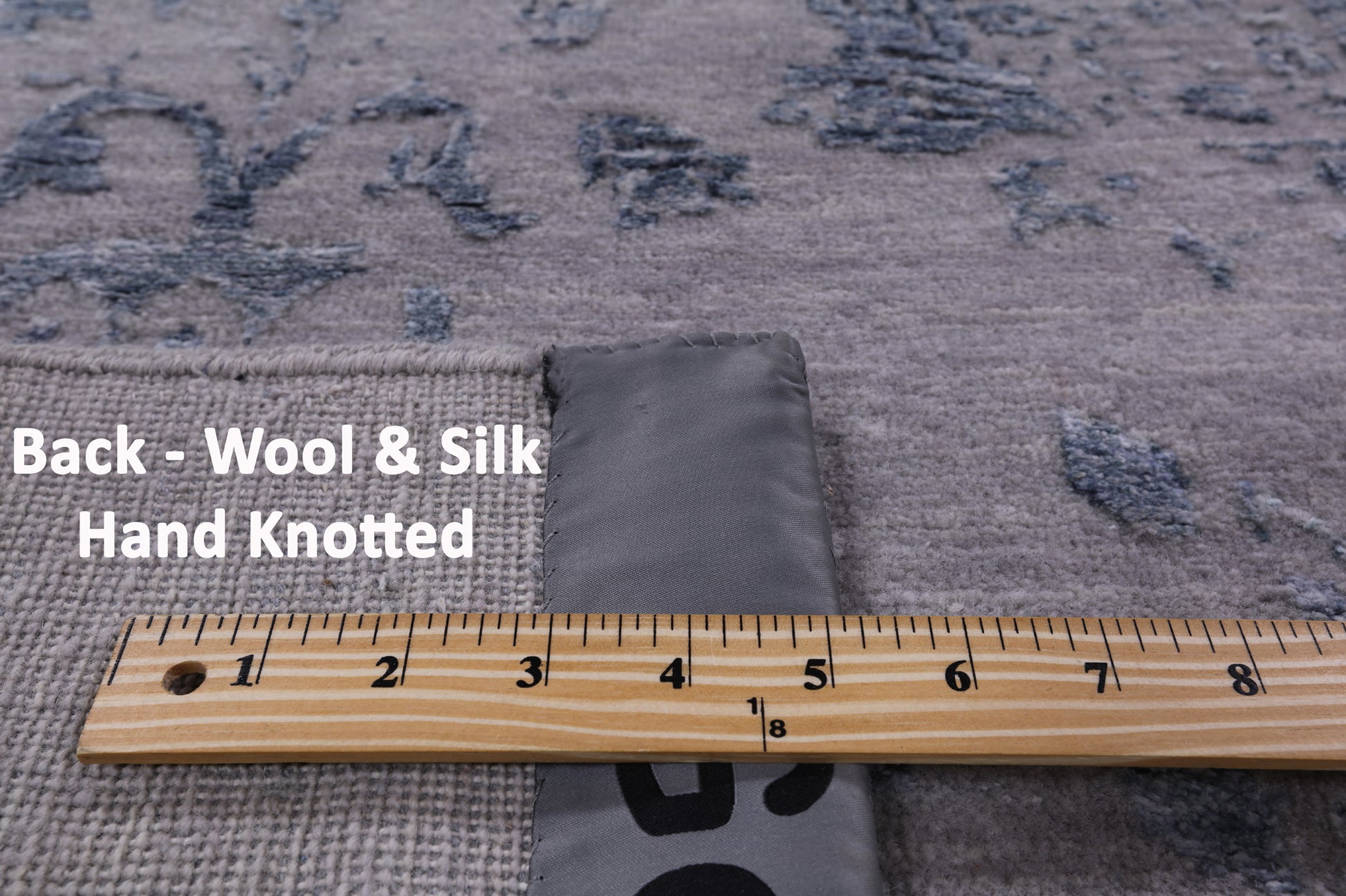 Grey Modern Handmade Wool & Silk Rug - 6' 1" X 9' 1" - Golden Nile