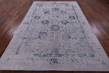 Grey Modern Handmade Wool & Silk Rug - 6' 1" X 9' 1" - Golden Nile