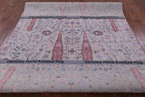 Grey Persian Ziegler Handmade Wool & Silk Rug - 6' 1" X 9' 0" - Golden Nile