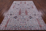 Grey Persian Ziegler Handmade Wool & Silk Rug - 6' 1" X 9' 0" - Golden Nile