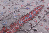 Grey Persian Ziegler Handmade Wool & Silk Rug - 6' 1" X 9' 0" - Golden Nile