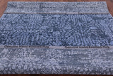 Blue Modern Handmade Wool & Silk Rug - 7' 11" X 10' 0" - Golden Nile