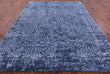 Blue Modern Handmade Wool & Silk Rug - 7' 11" X 10' 0" - Golden Nile