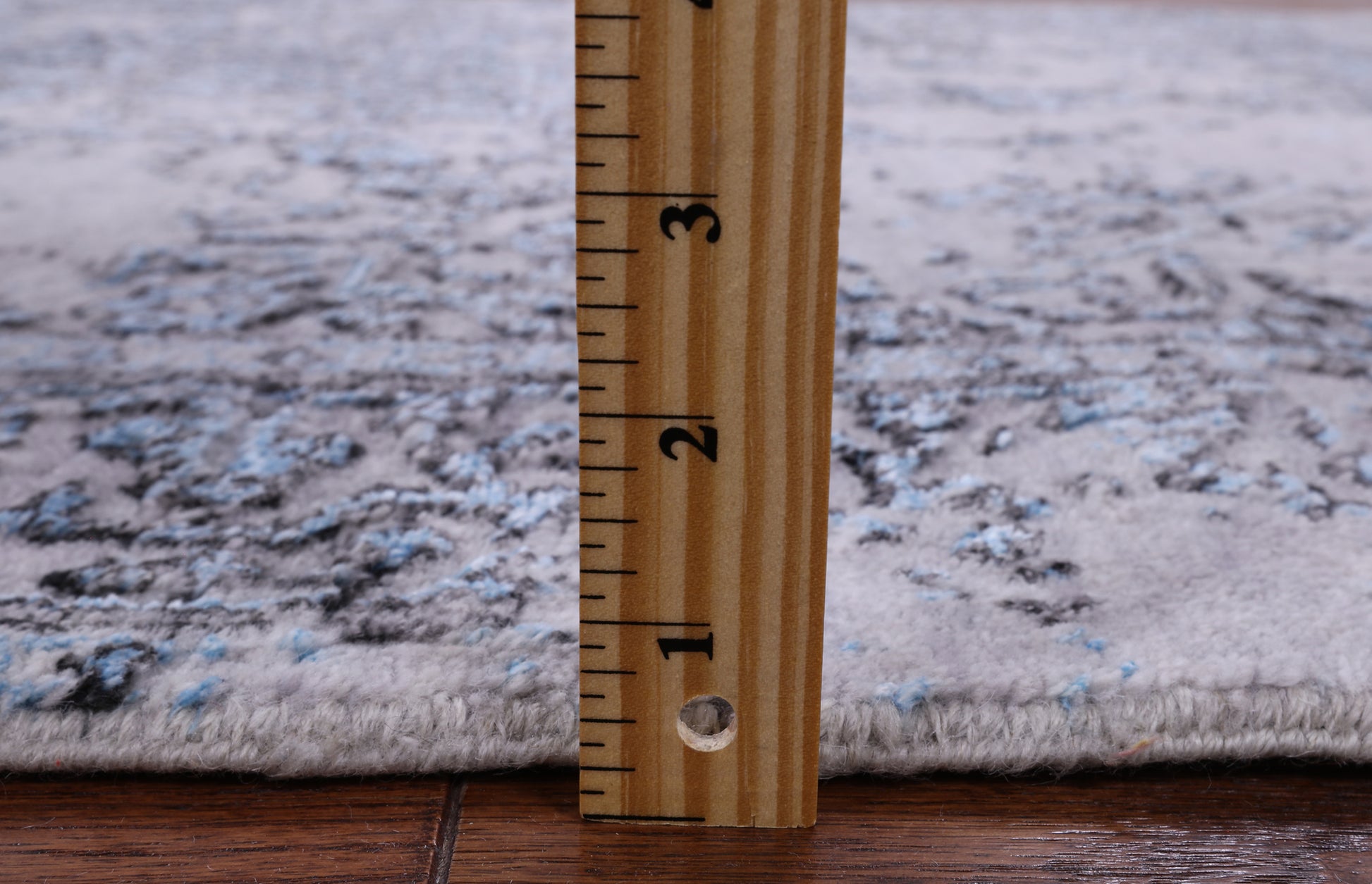 Grey Modern Hand Knotted Wool & Silk Rug - 4' 0" X 6' 1" - Golden Nile