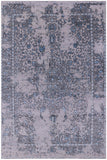 Grey Modern Hand Knotted Wool & Silk Rug - 4' 0" X 6' 1" - Golden Nile