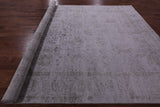 Grey Persian Hand Knotted Wool & Silk Rug - 9' 0" X 12' 1" - Golden Nile