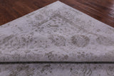 Grey Persian Hand Knotted Wool & Silk Rug - 9' 0" X 12' 1" - Golden Nile
