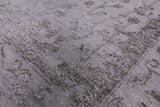 Grey Persian Hand Knotted Wool & Silk Rug - 9' 0" X 12' 1" - Golden Nile