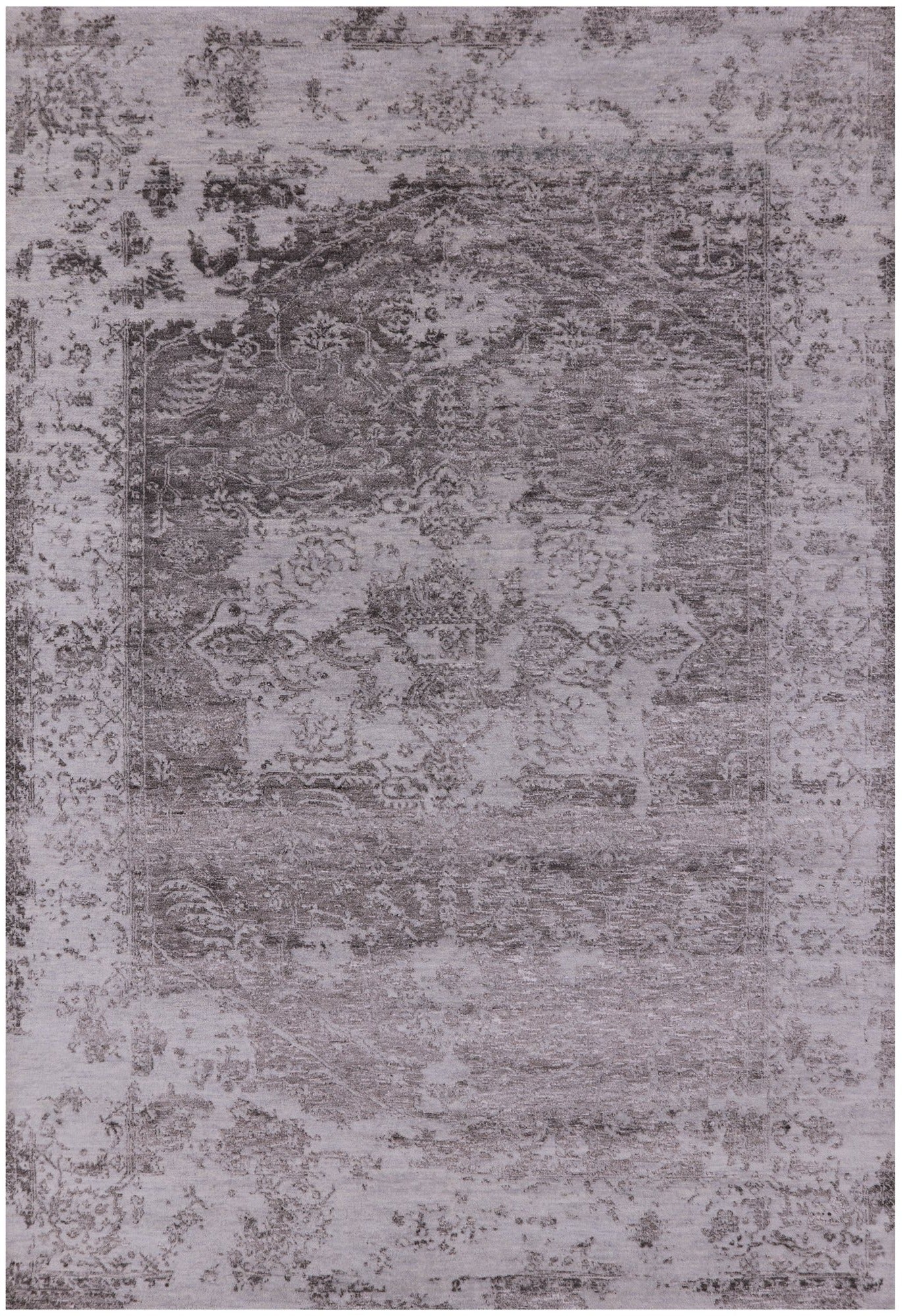 Modern Handmade Wool & Silk Rug - 6' 2" X 9' 2" - Golden Nile