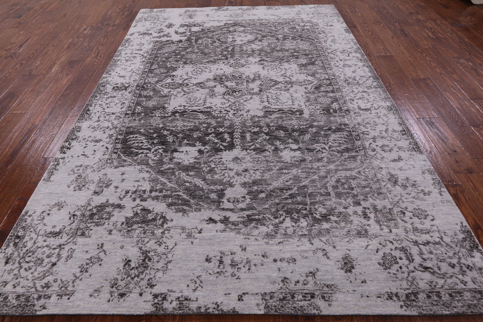 Modern Handmade Wool & Silk Rug - 6' 2" X 9' 2" - Golden Nile