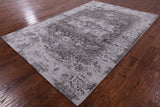 Modern Handmade Wool & Silk Rug - 6' 2" X 9' 2" - Golden Nile