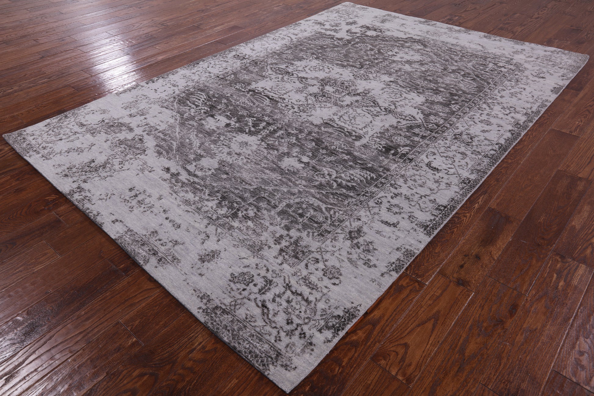 Modern Handmade Wool & Silk Rug - 6' 2" X 9' 2" - Golden Nile