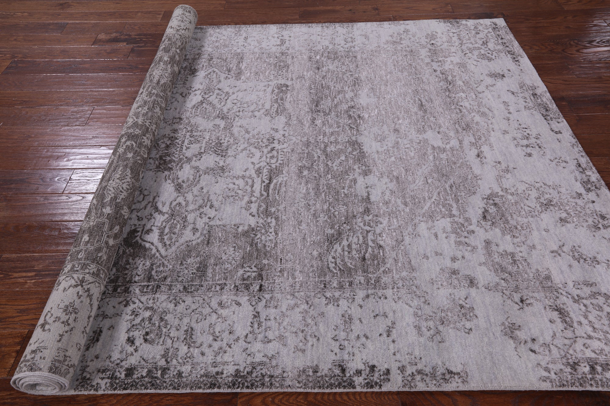 Modern Handmade Wool & Silk Rug - 6' 2" X 9' 2" - Golden Nile