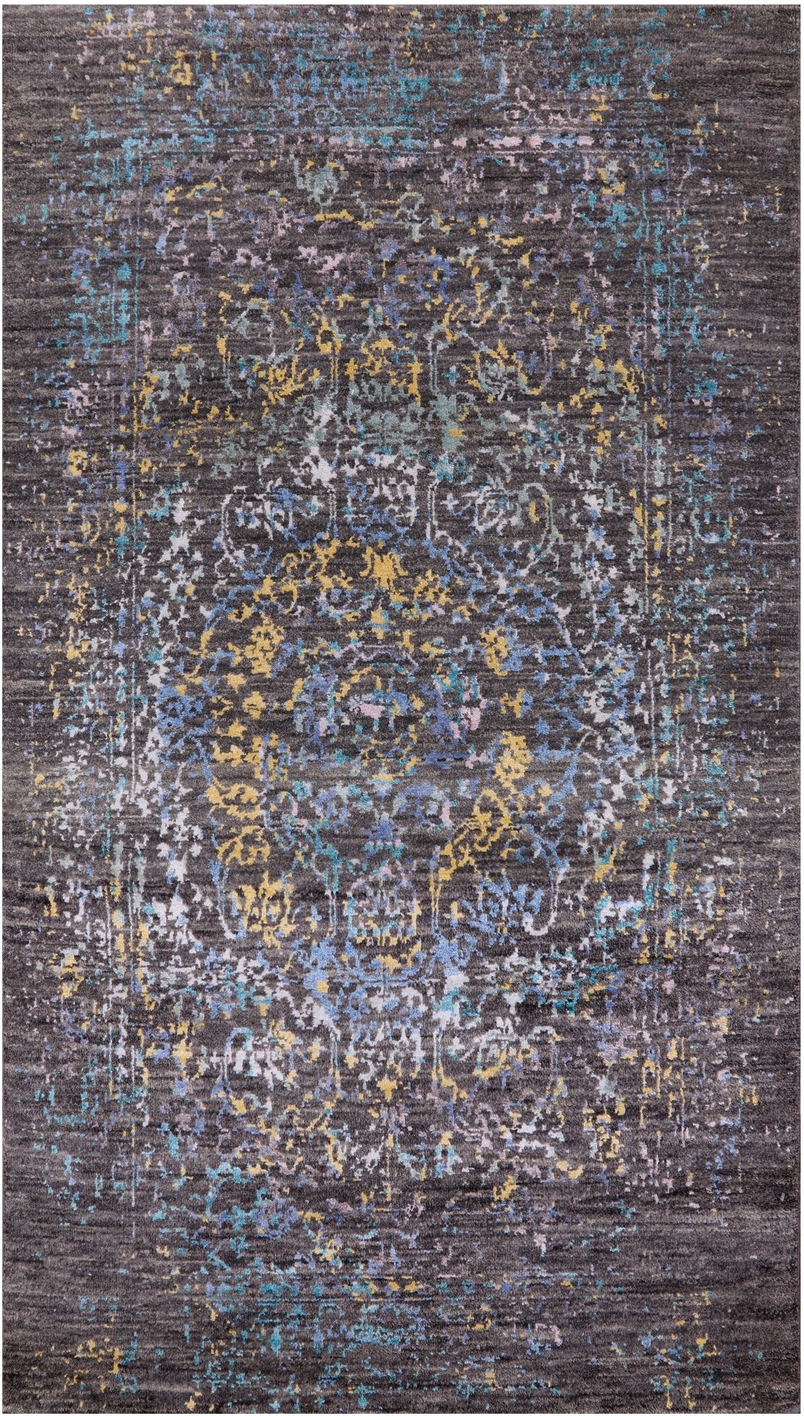 Modern Hand Knotted Wool & Silk Rug - 3' 0" X 5' 4" - Golden Nile