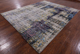 Modern Handmade Wool & Silk Rug - 8' 1" X 10' 1" - Golden Nile