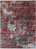Modern Hand Knotted Wool & Silk Rug - 9' 0" X 11' 11" - Golden Nile