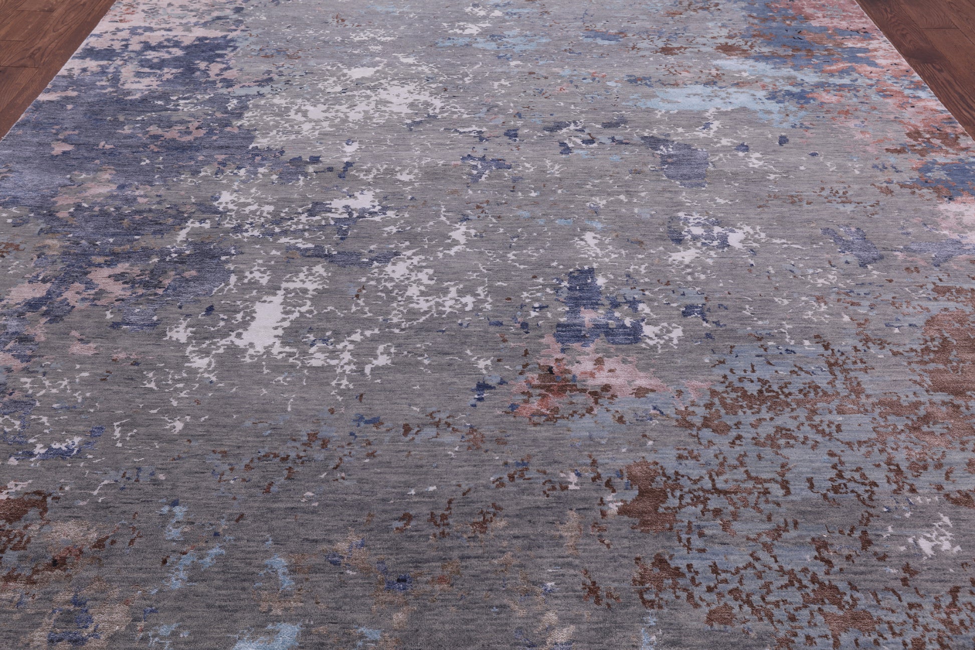Modern Hand Knotted Wool & Silk Rug - 9' 0" X 12' 1" - Golden Nile
