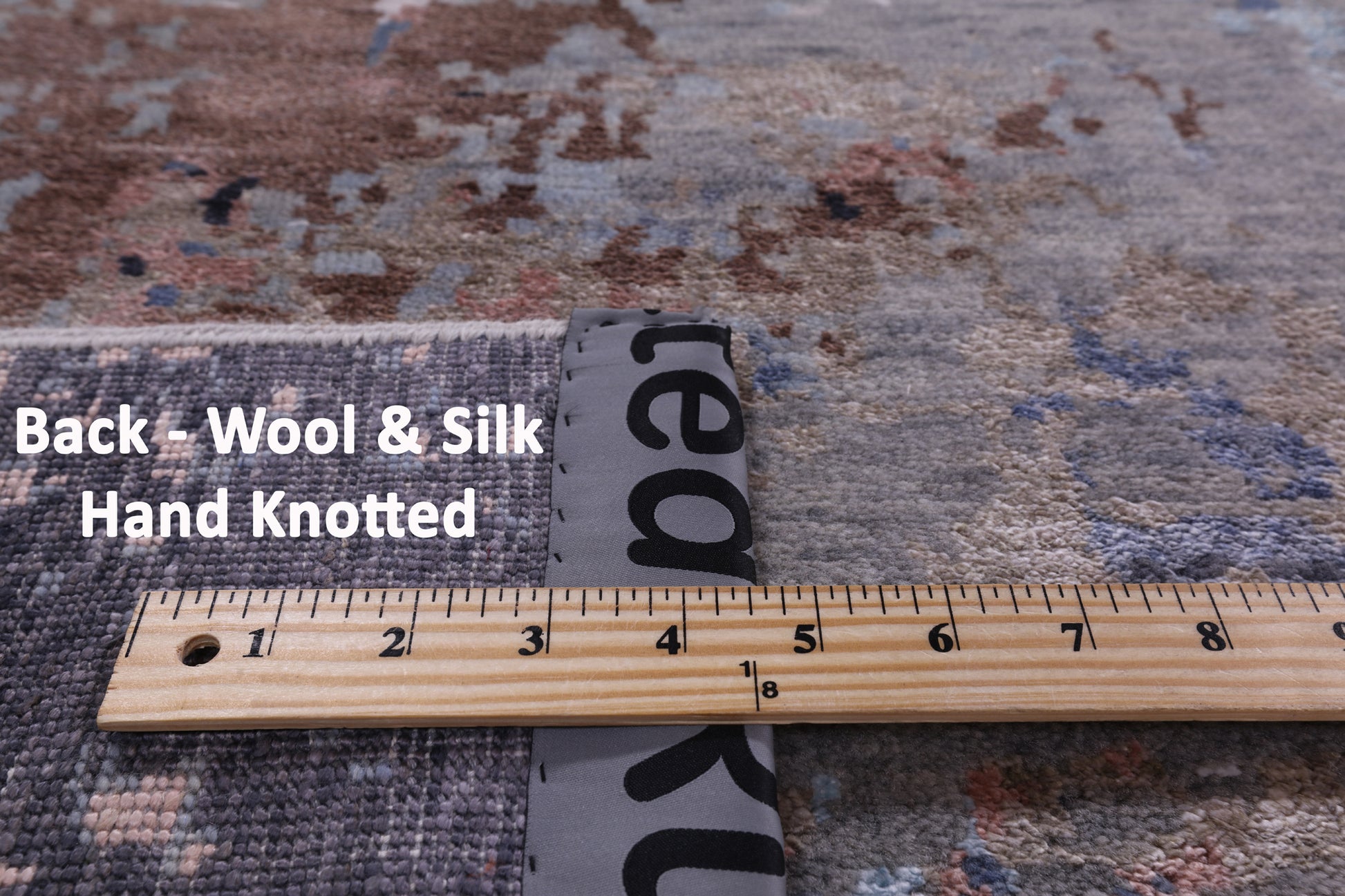 Modern Hand Knotted Wool & Silk Rug - 9' 0" X 12' 1" - Golden Nile