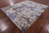 Modern Hand Knotted Wool & Silk Rug - 7' 11" X 10' 1" - Golden Nile