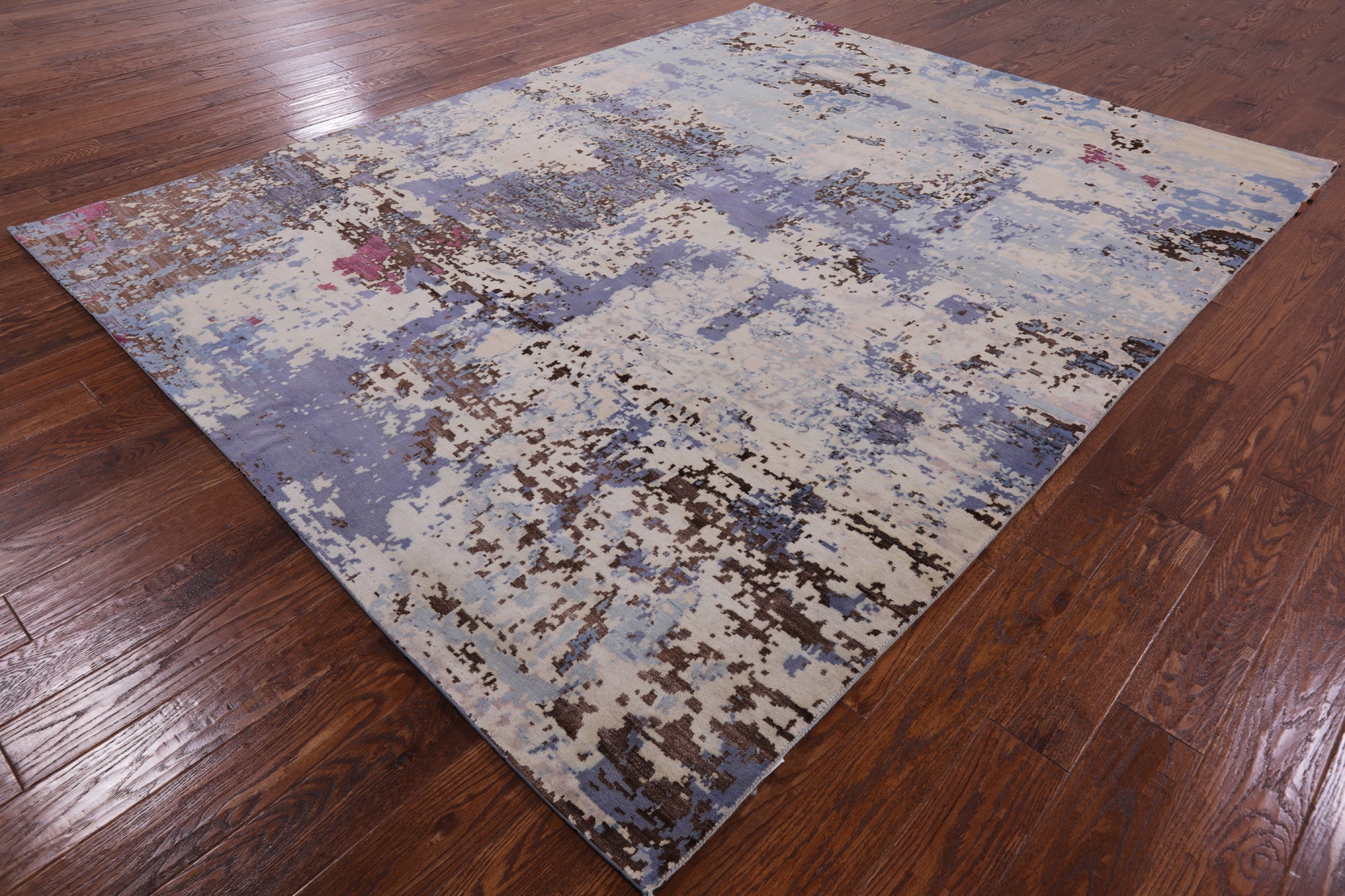 Modern Hand Knotted Wool & Silk Rug - 7' 11" X 10' 1" - Golden Nile