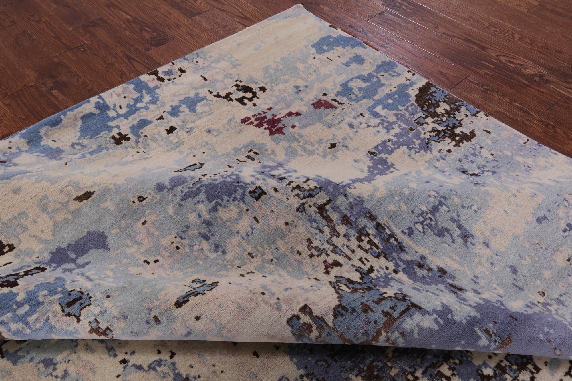 Modern Hand Knotted Wool & Silk Rug - 7' 11" X 10' 1" - Golden Nile