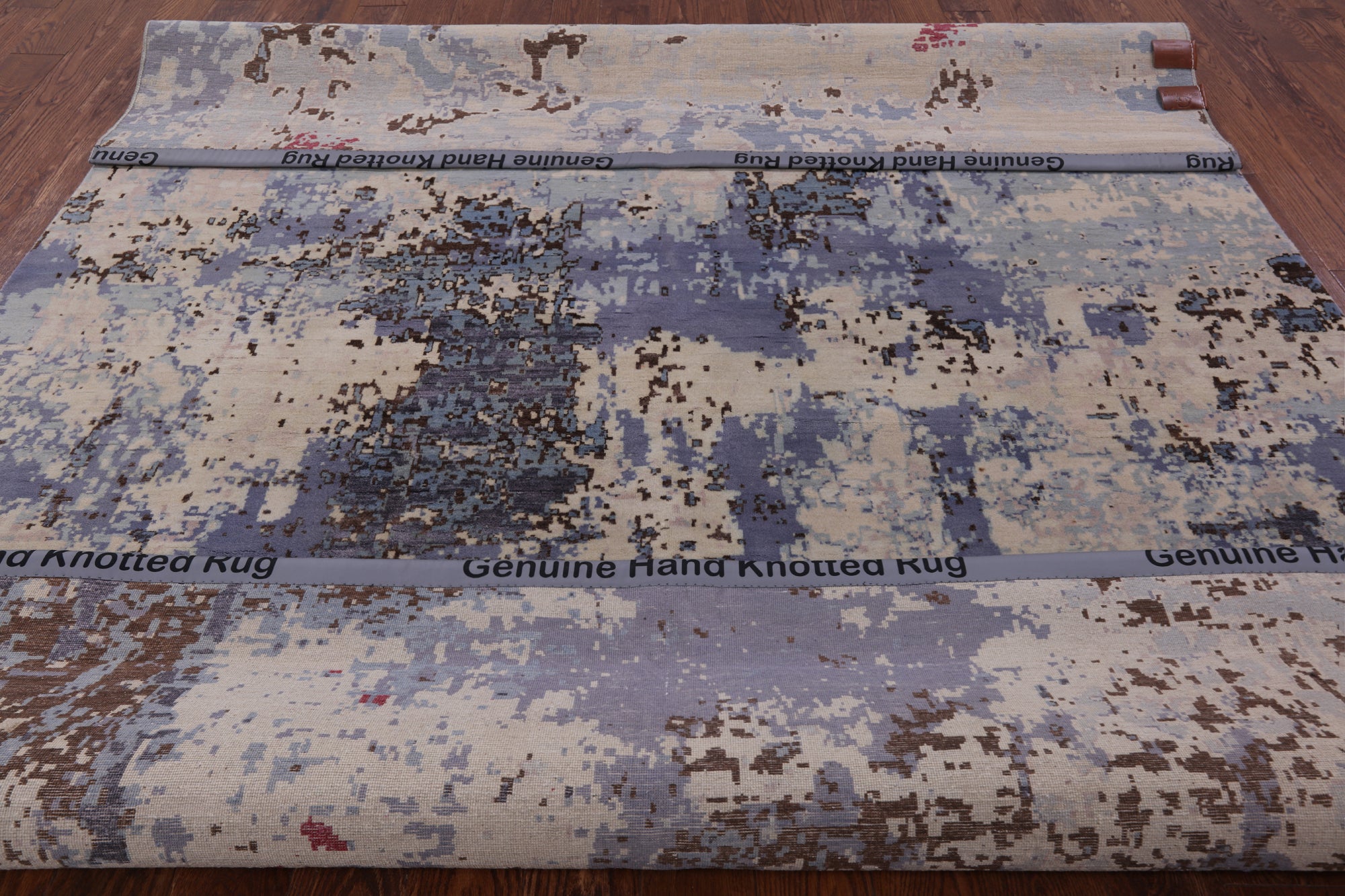 Modern Hand Knotted Wool & Silk Rug - 7' 11" X 10' 1" - Golden Nile