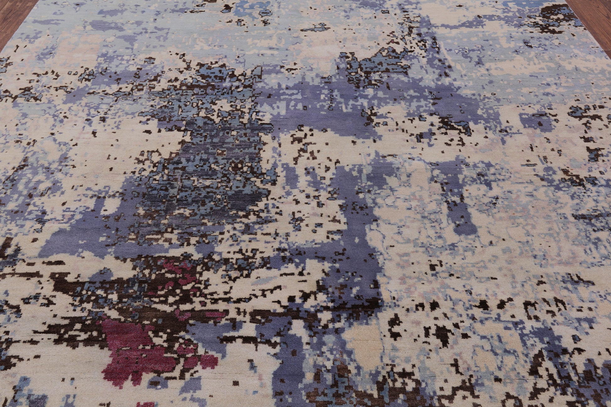 Modern Hand Knotted Wool & Silk Rug - 7' 11" X 10' 1" - Golden Nile