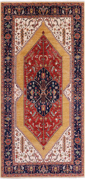 Persian Fine Serapi Hand Knotted Wool Rug - 6' 1" X 12' 9" - Golden Nile