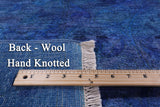 Full Pile Overdyed William Morris Handmade Wool Rug - 8' 3" X 10' 4" - Golden Nile