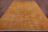 Full Pile Overdyed Handmade Wool Rug - 8' 3" X 11' 2" - Golden Nile