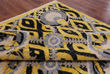 Gold William Morris Handmade Wool Rug - 8' 2" X 10' 6" - Golden Nile