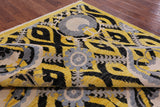 Gold William Morris Handmade Wool Rug - 8' 2" X 10' 6" - Golden Nile
