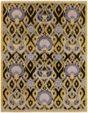 Gold William Morris Handmade Wool Rug - 8' 2" X 10' 6" - Golden Nile