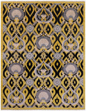 Gold William Morris Handmade Wool Rug - 8' 2" X 10' 6" - Golden Nile
