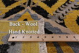 Gold William Morris Handmade Wool Rug - 8' 2" X 10' 6" - Golden Nile