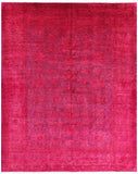 Full Pile Overdyed Handmade Wool Rug - 8' 1" X 10' - Golden Nile